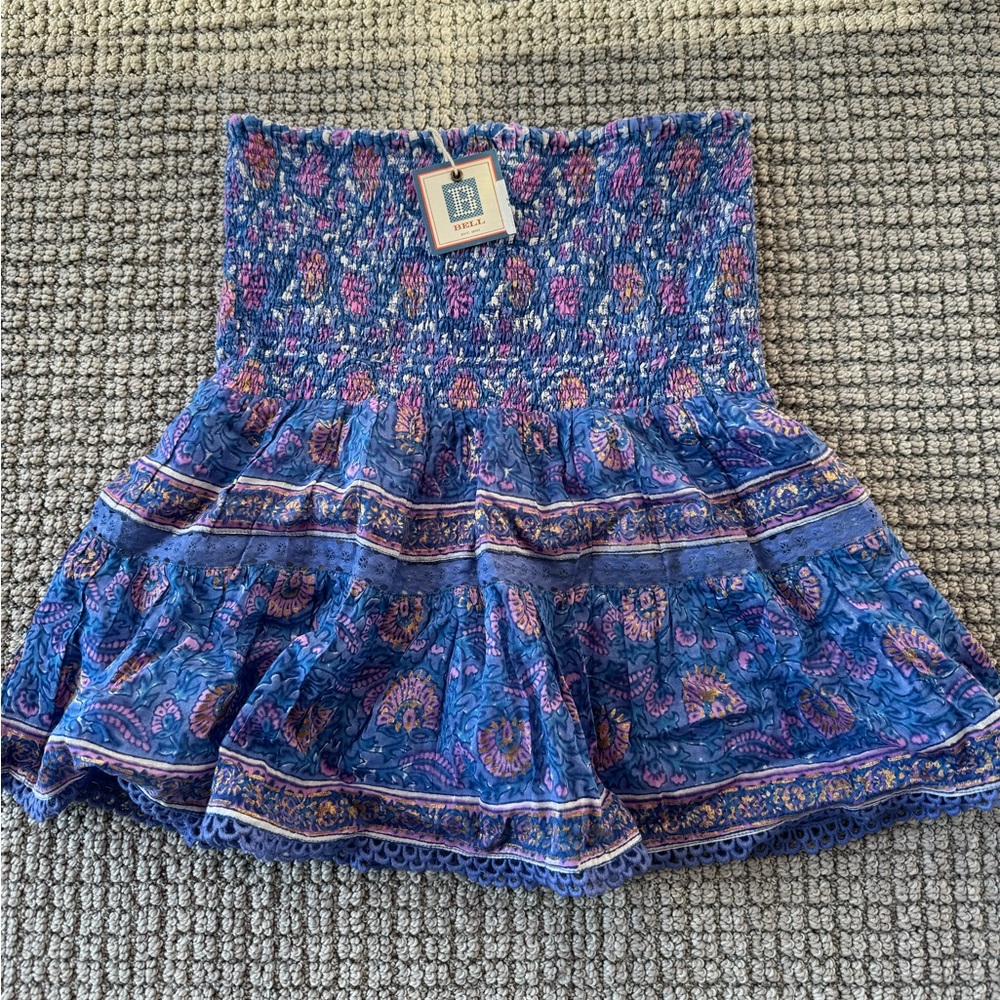 NWT Alicia Bell Women’s Purple Blue Pink Printed Mandy Skirt Small S BELL